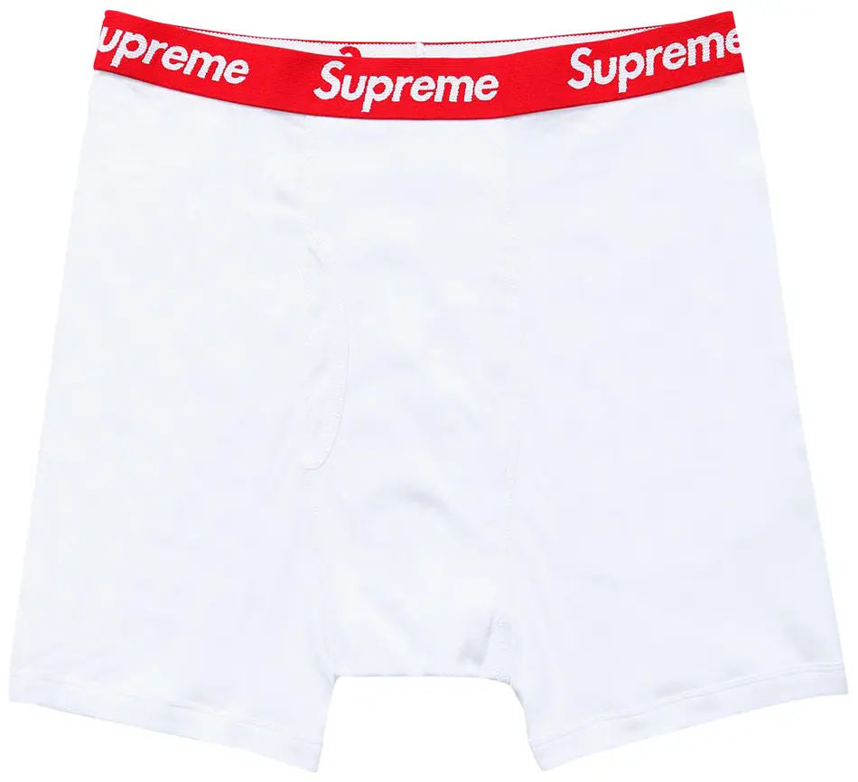 Supreme Hanes Boxer Brief White