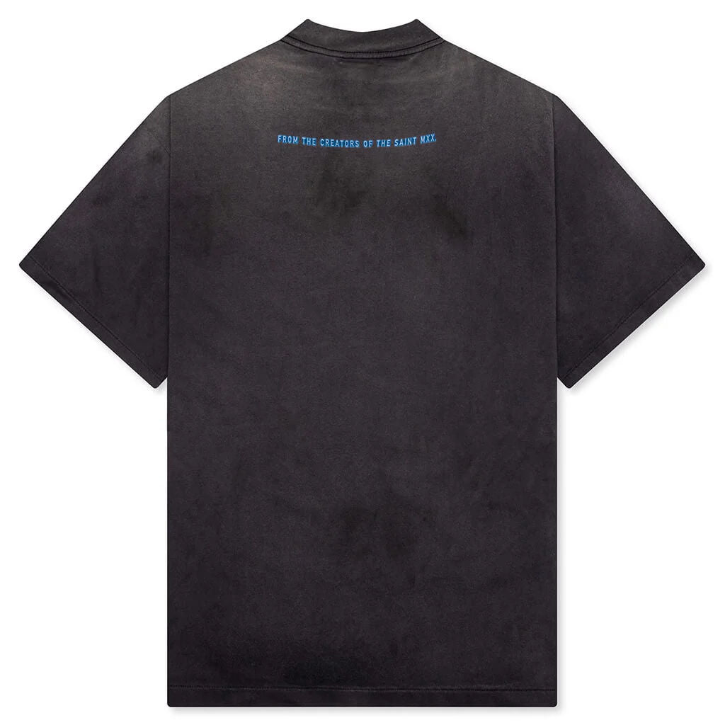 Saint Michael Saint M6 x The Matrix Green Logo T-Shirt  Black
