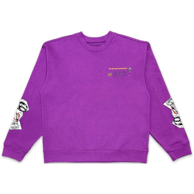 Chrome Hearts Matty Boy I Want More Not Less Crewneck Purple  - Like New