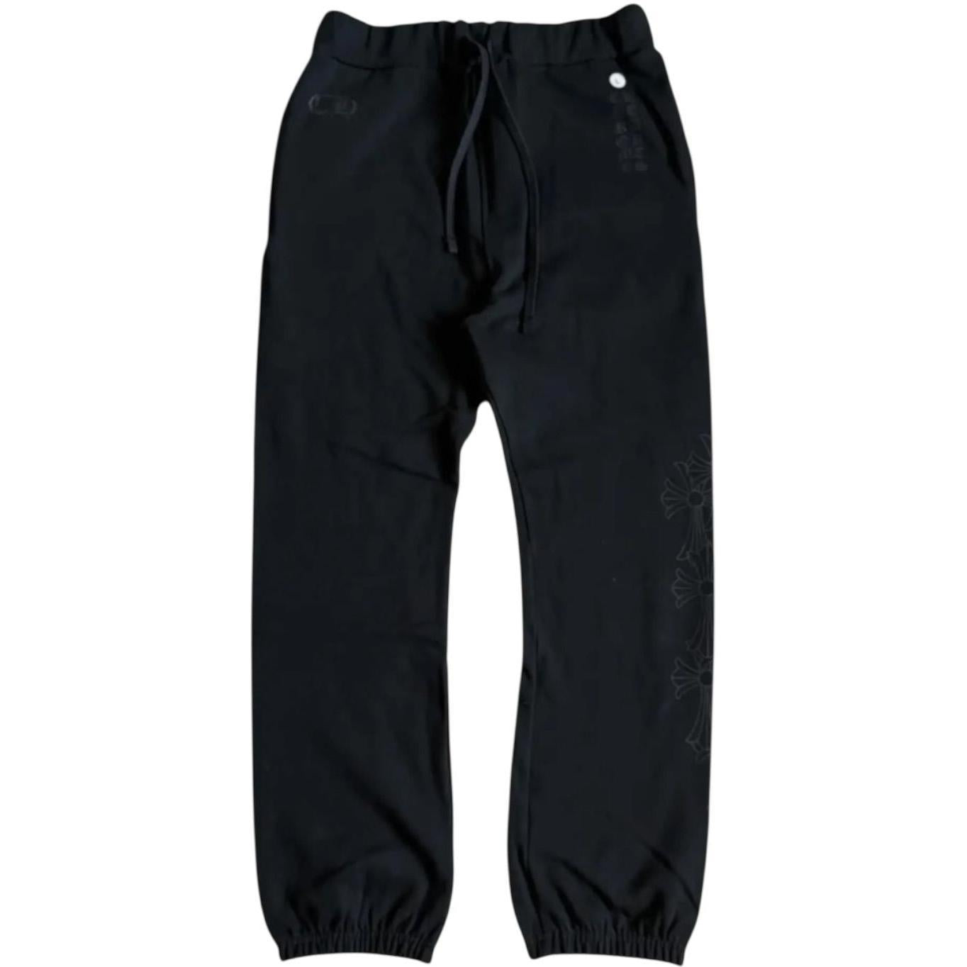 Chrome Hearts Miami Exclusive Cemetery Vertical Logo Sweatpants Black