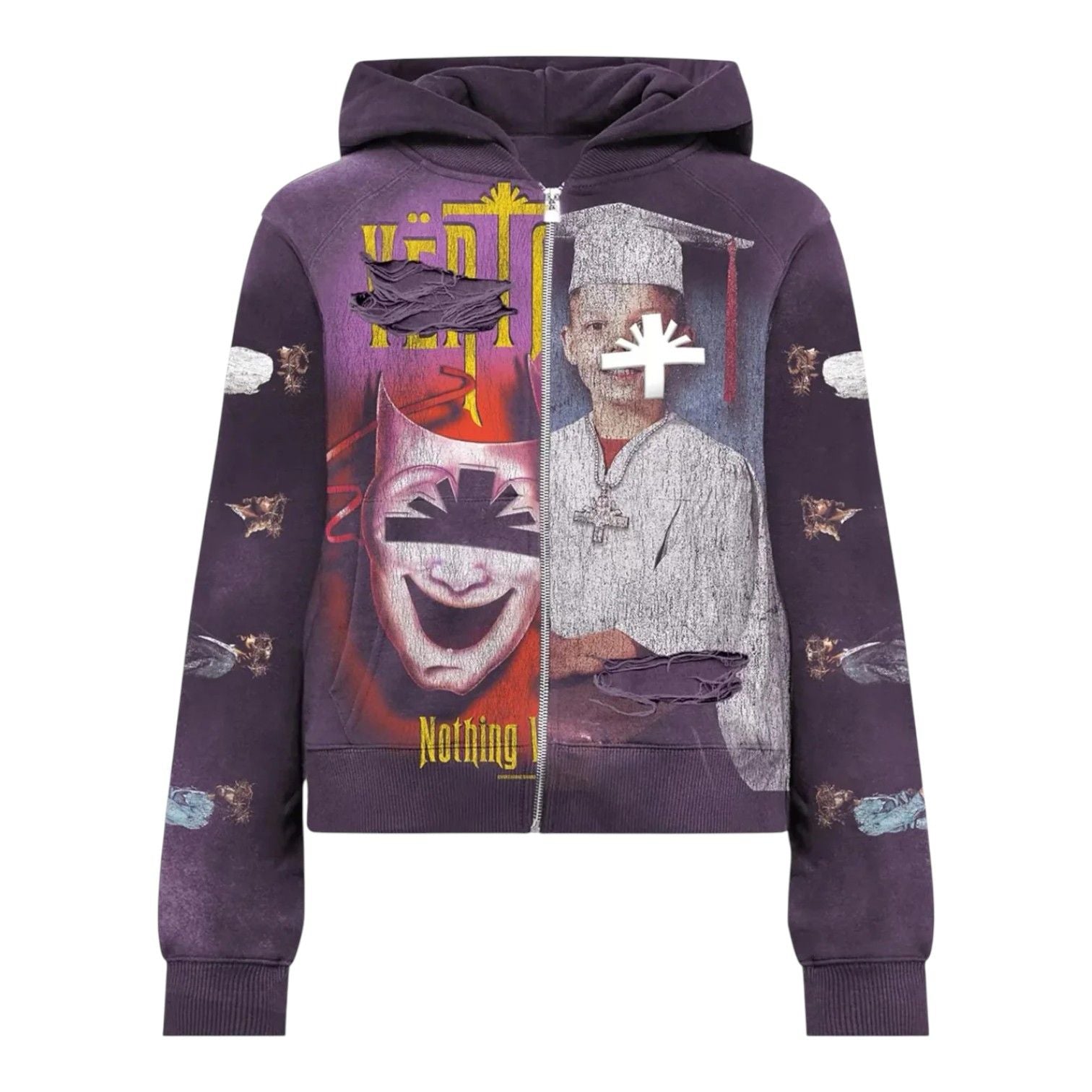 Vertabrae Muse Zip Up Hoodie Purple