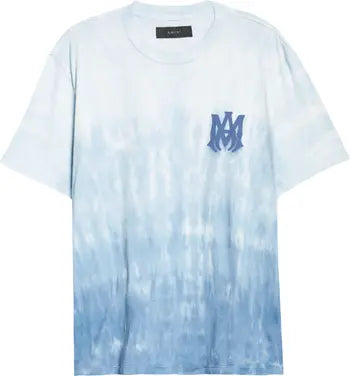 Amiri Dip Dye MA Logo T-Shirt Blue