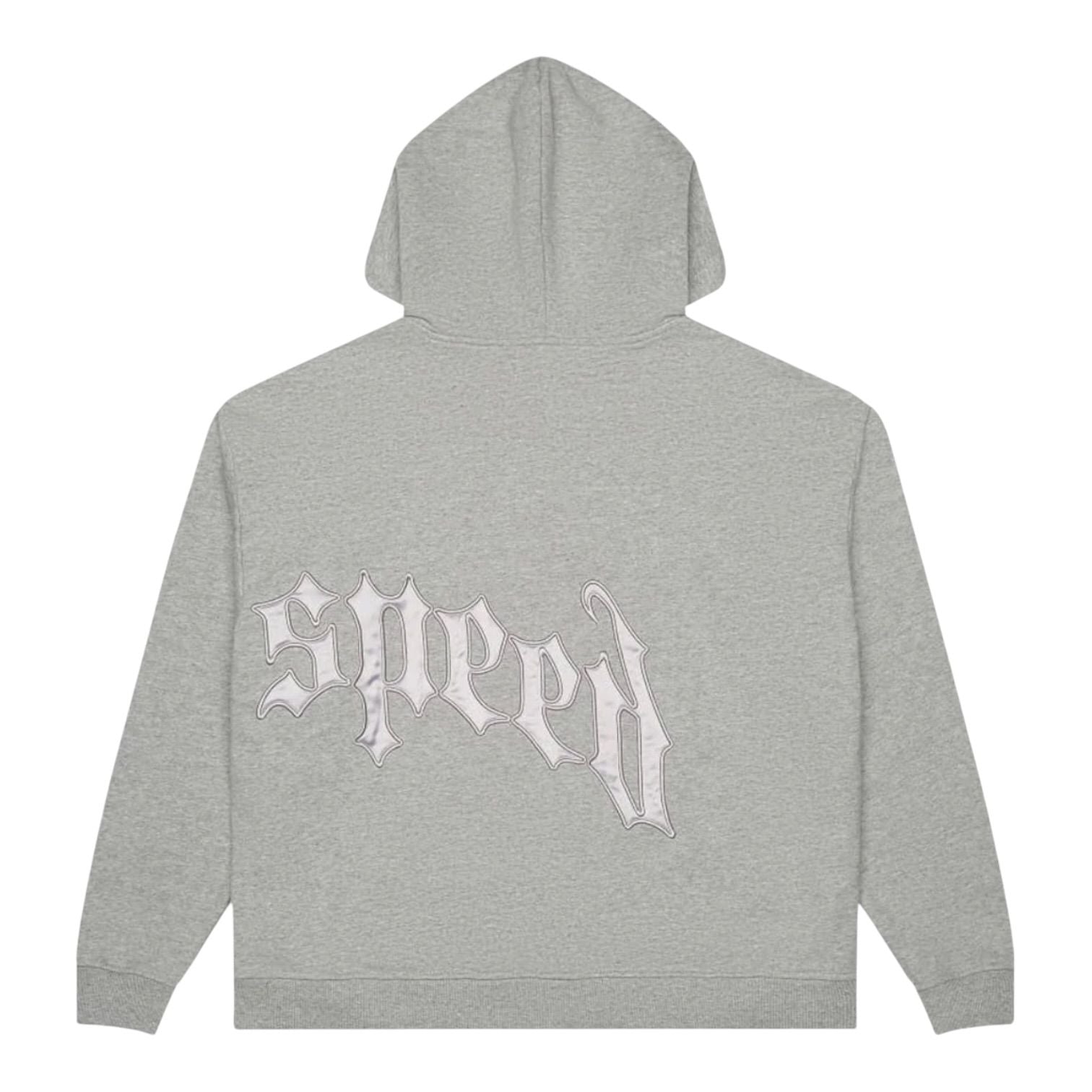 Godspeed OG Logo V2 Zip Up Hoodie Grey/Silver Satin