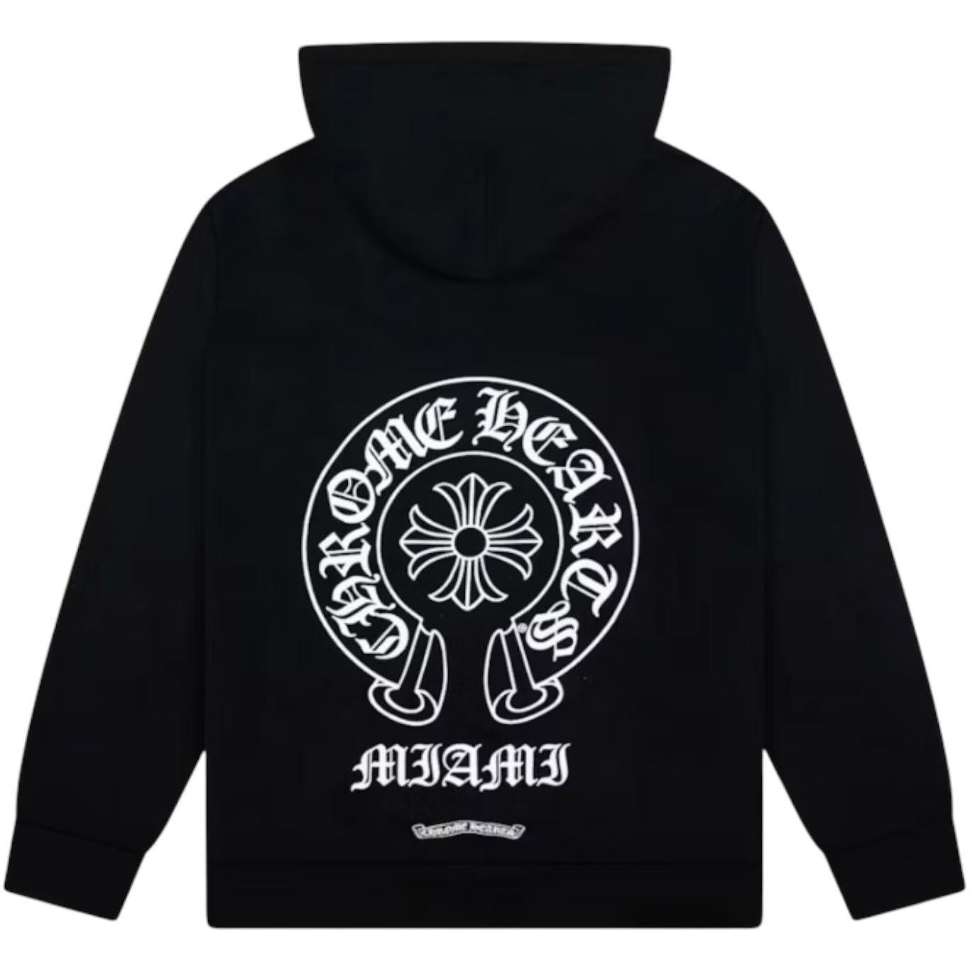 Chrome Hearts Miami Exclusive Horseshoe Zip Up Hoodie Black