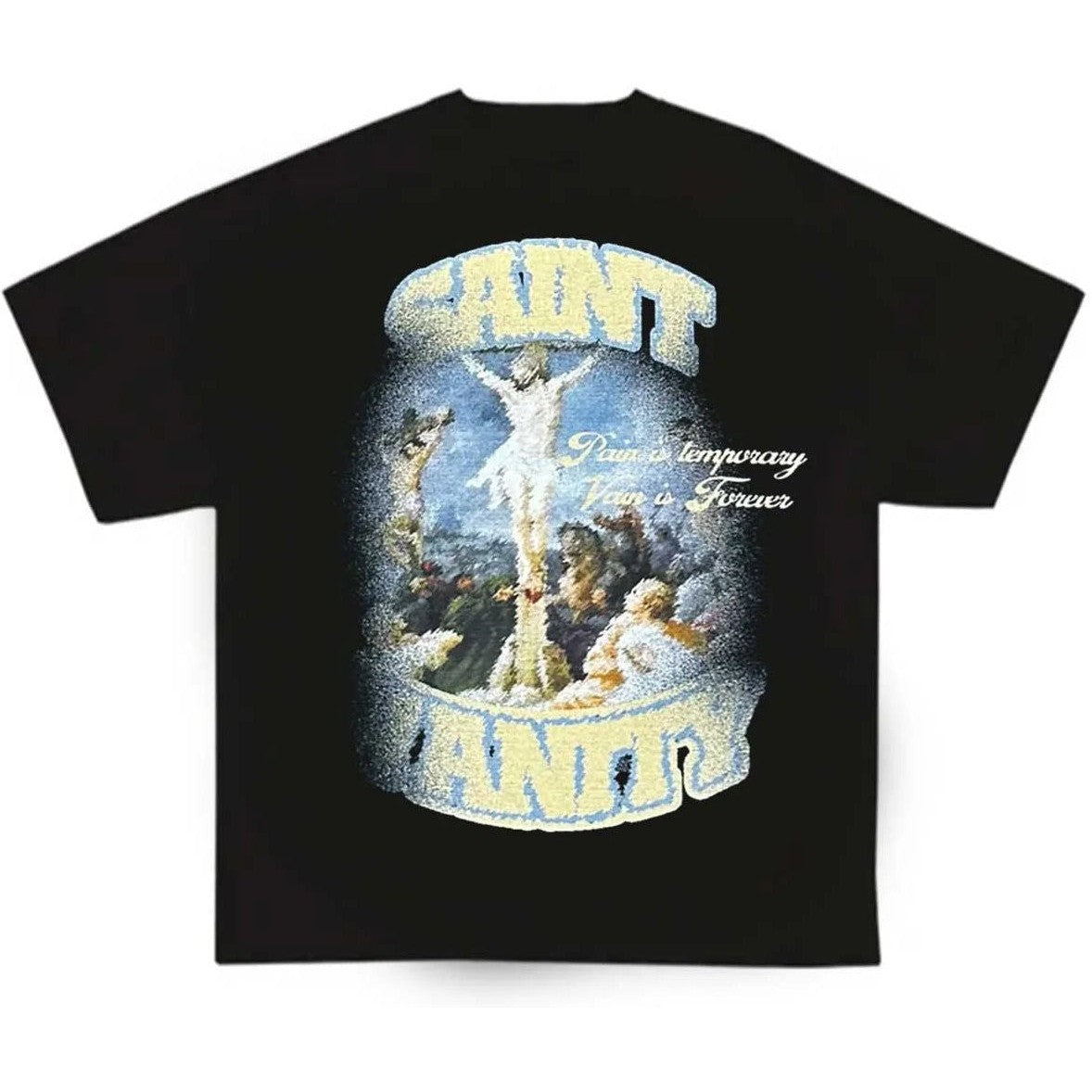 Saint Vanity Blurry Cross T-Shirt Black