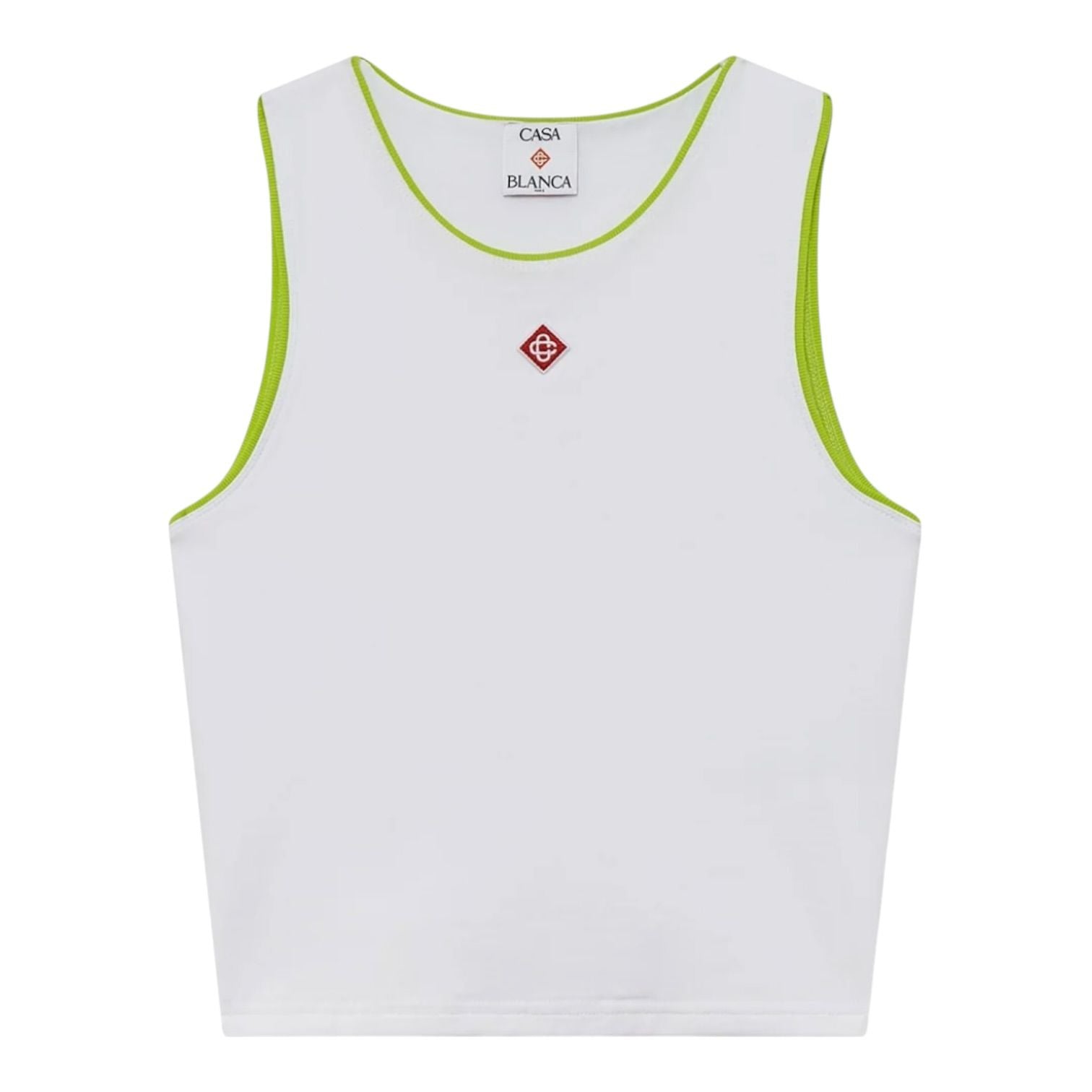 Casablanca Diamond Logo Tank Top White