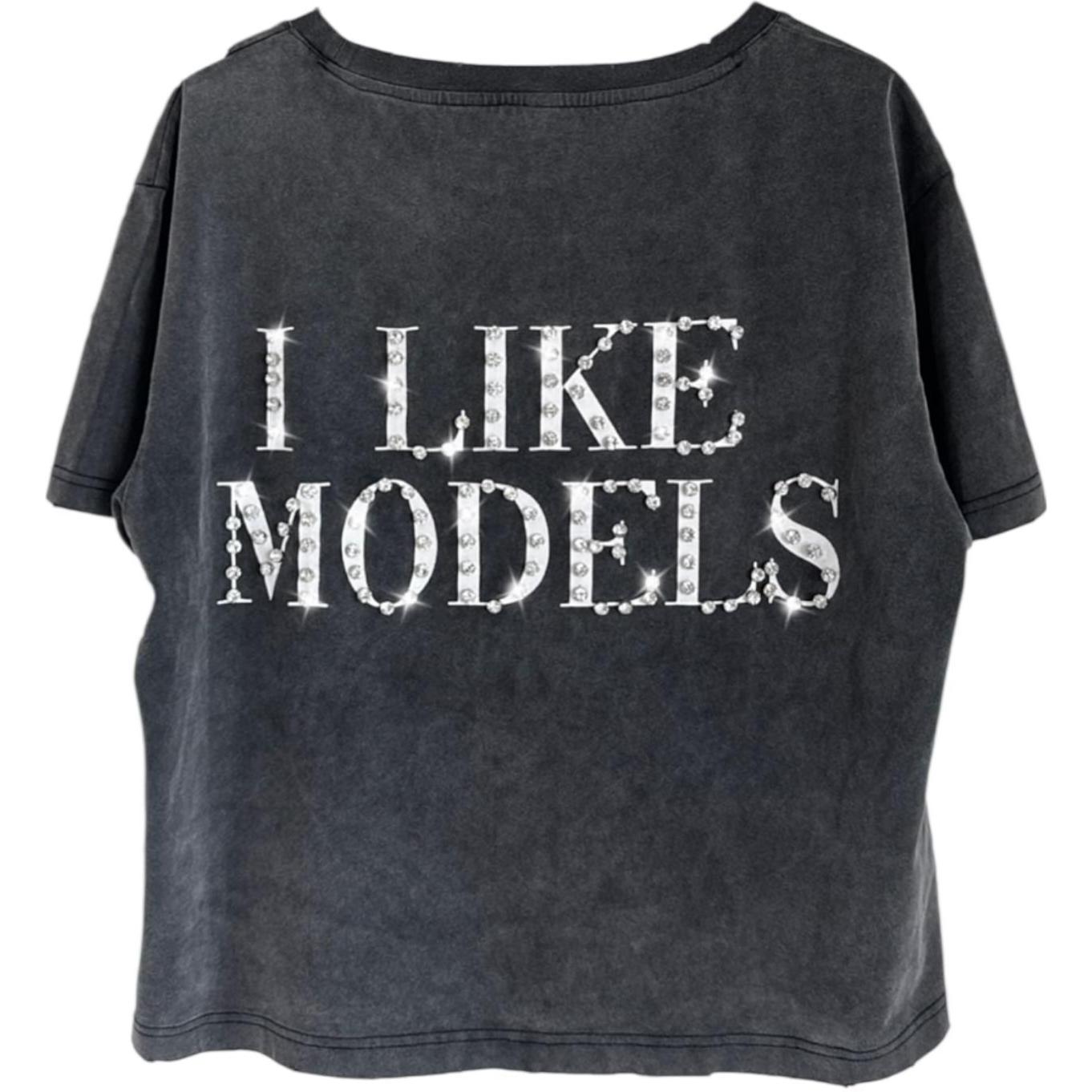 77 Studios Skyami Model Rhinestones T-Shirt