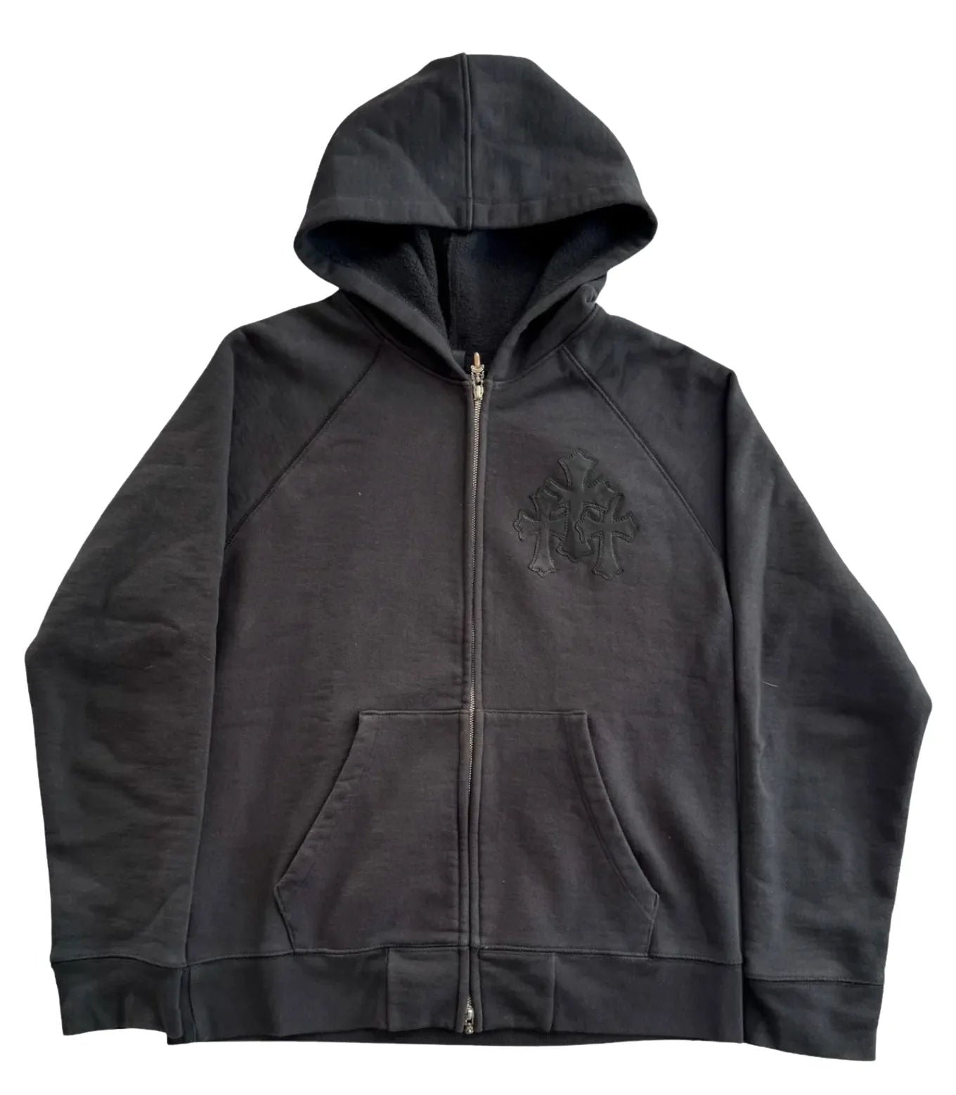 Chrome Hearts Paper Jam Zip Up Hoodie Black
