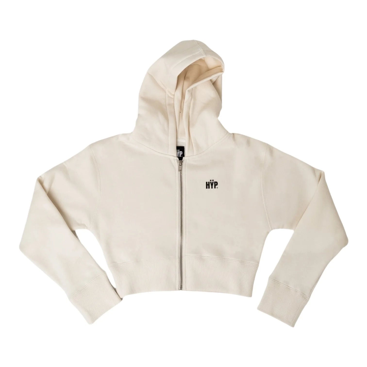 HŸP Womens Cropped Hoodie Cream