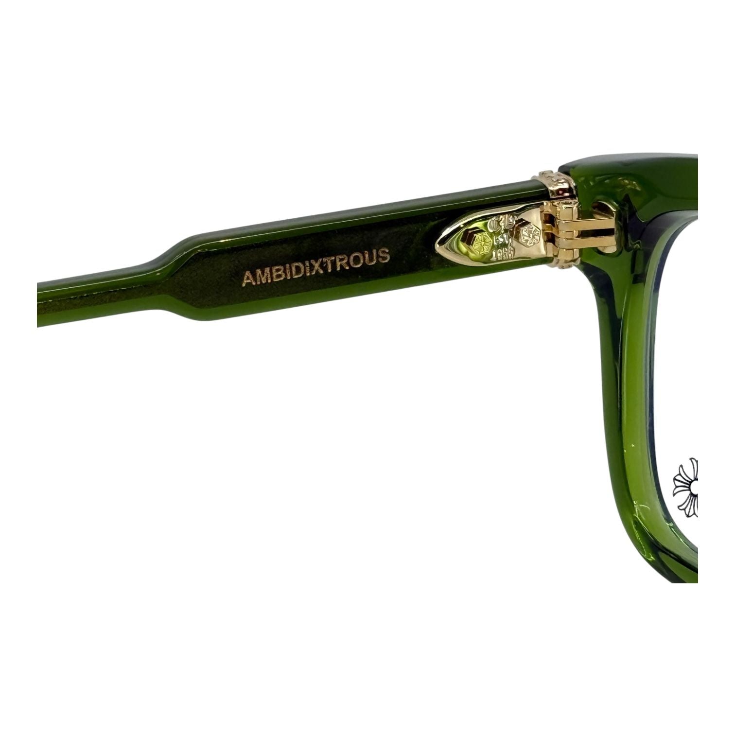 Chrome Hearts Ambidixtrous Green/18k Gold Plated Glasses