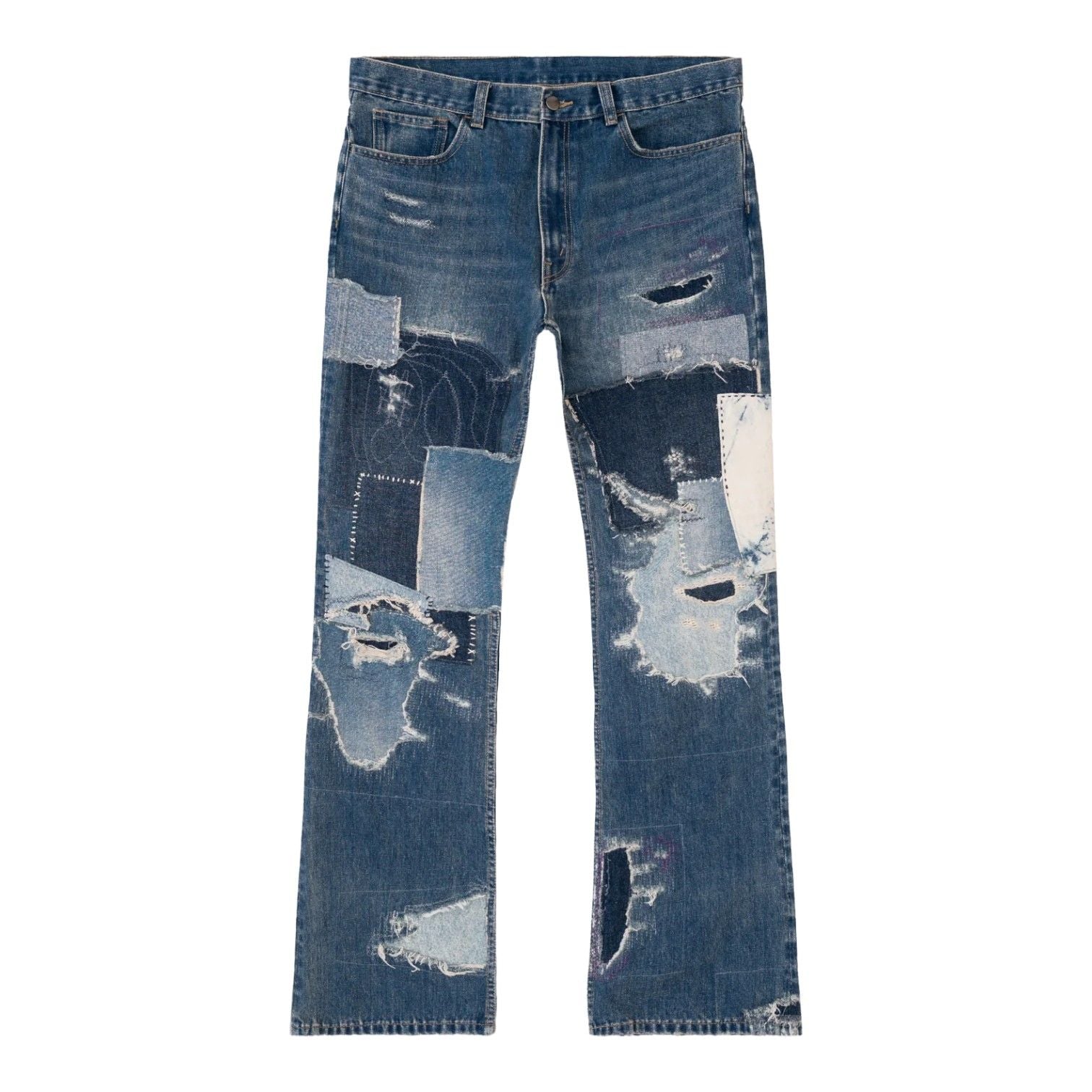 Bravest Studios Boro Denim Pants Blue