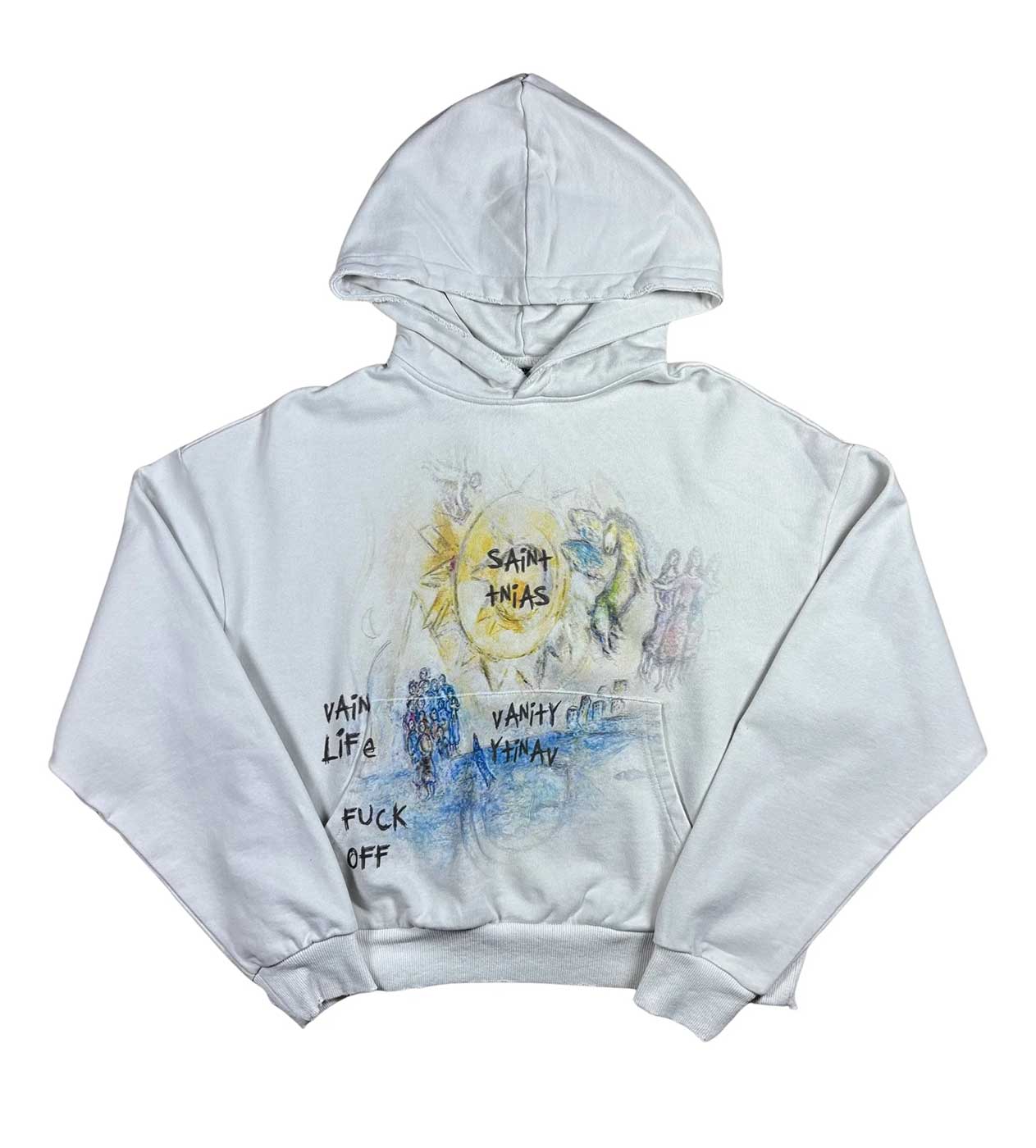 Saint Vanity Fuck Off Hoodie White