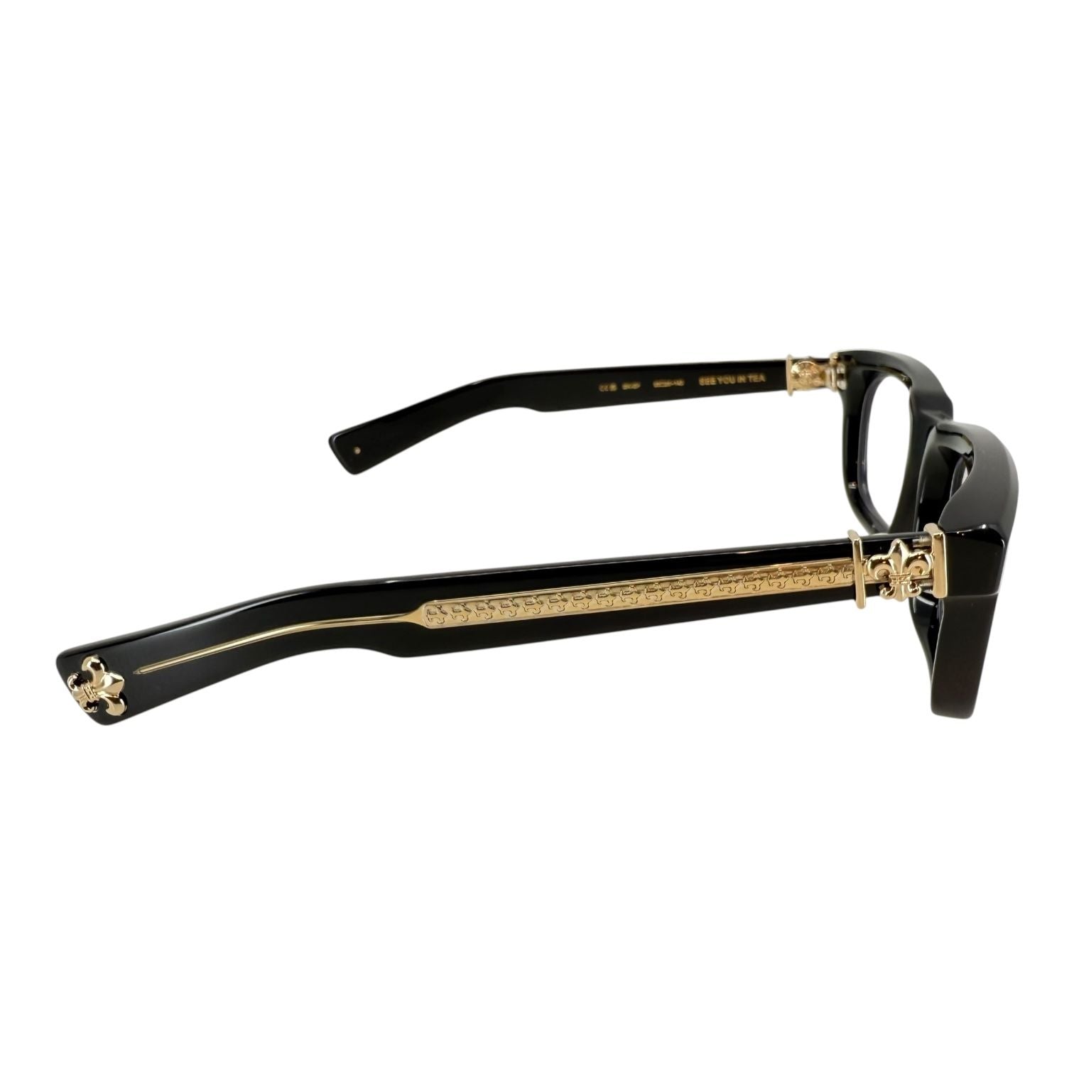 Chrome Hearts See You In Tea Black/18k Gold Plated Glasses