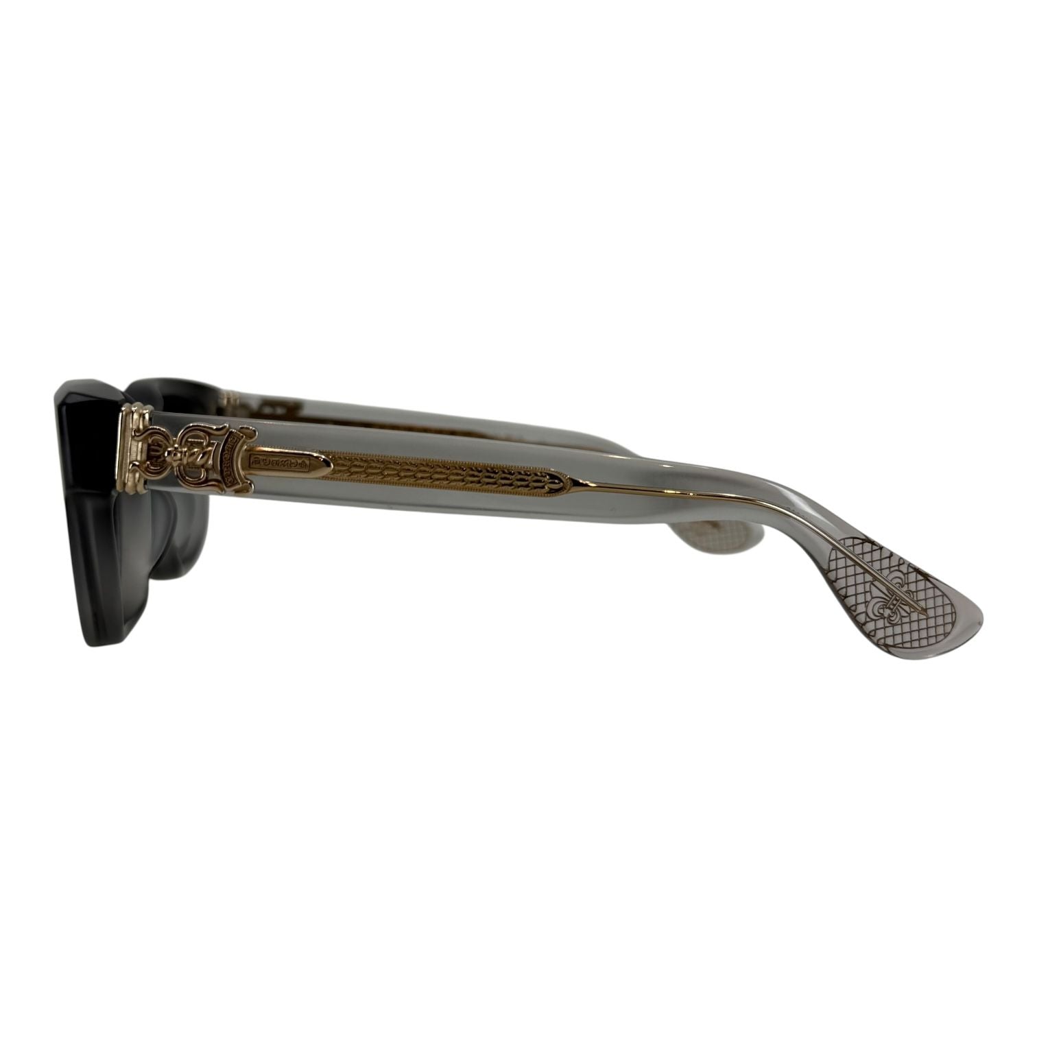 Chrome Hearts Cuntvoluted 18K Gold Plated Graphite Translucent Sunglasses