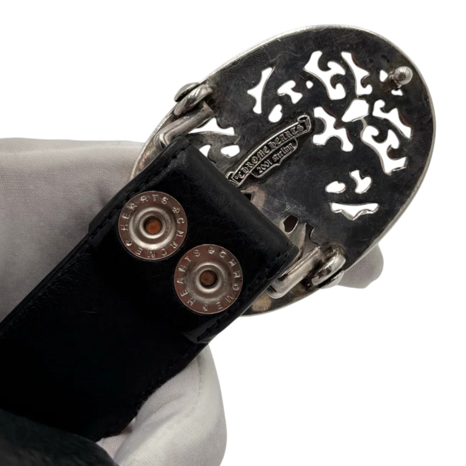 Chrome Hearts Star Oval Buckle + Belt Strap 1.5 Inches