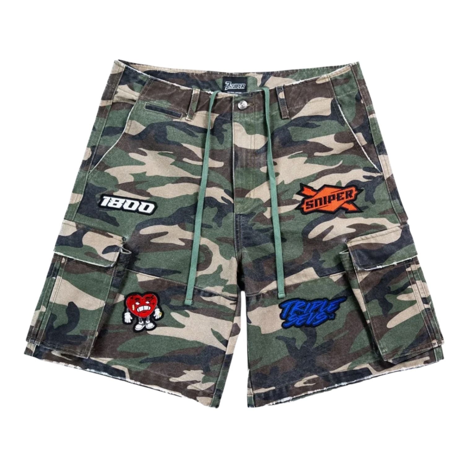 Triple Sevens x Sniper Gang Camo Shorts