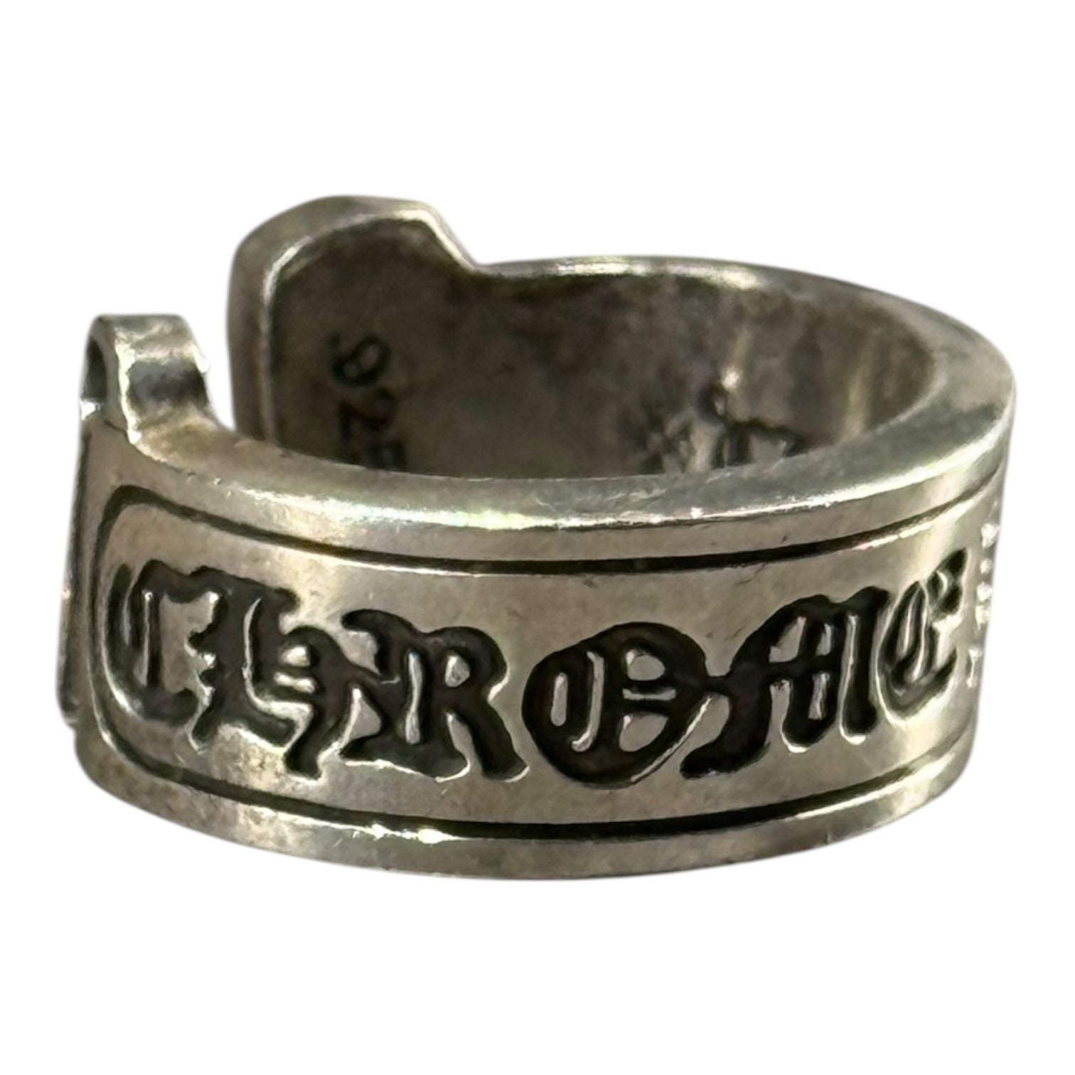 Chrome Hearts Scroll Silver Ring - Size 10