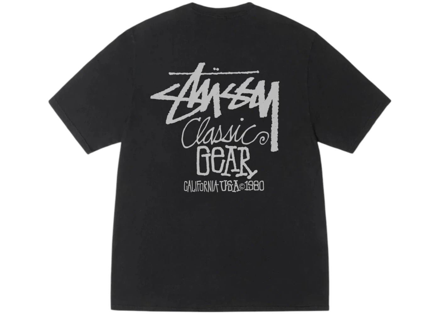 Stussy Classic Gear Pigment Dyed Tee Black