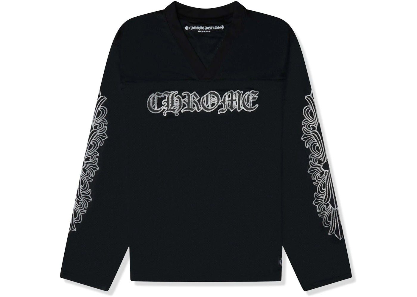 Chrome Hearts Stadium Mesh L/S Warm Up Jersey Black