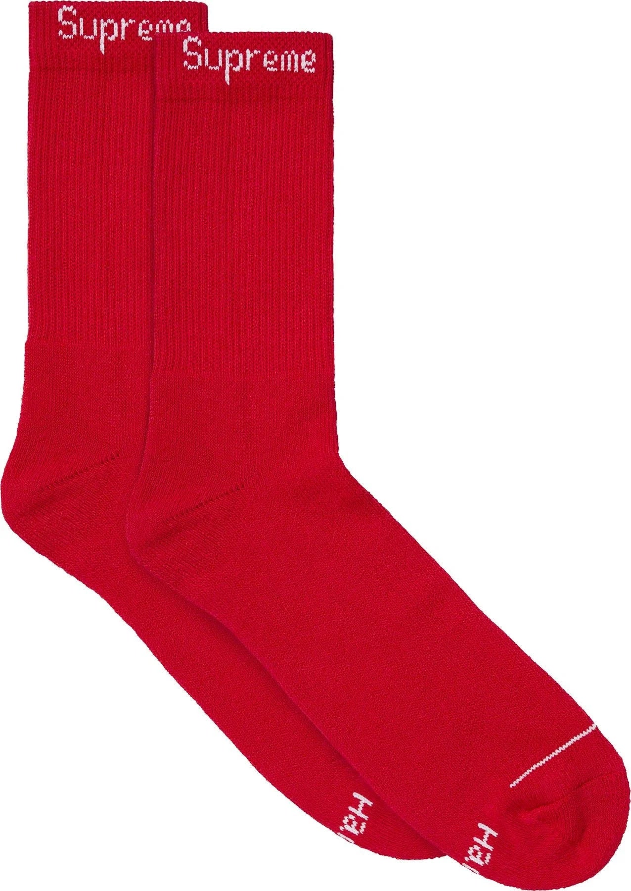 Supreme Hanes Crew Socks Red