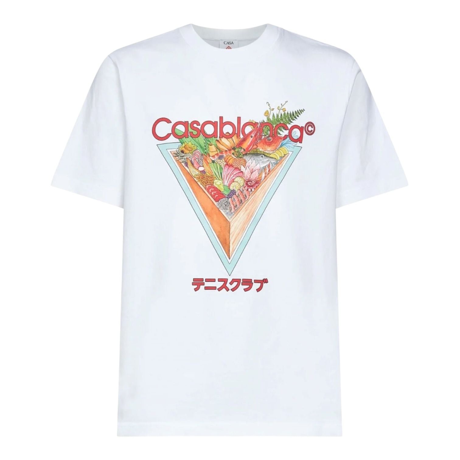 Casablanca Tennis Club Icon Crewneck T-Shirt White