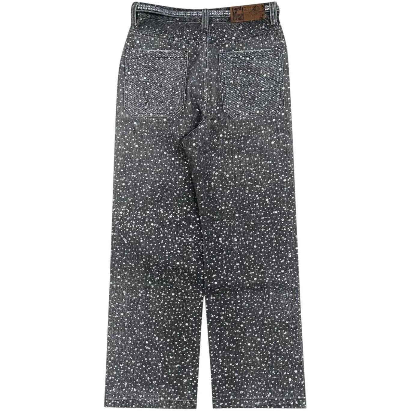 Birth Of Royal Child Diamond Denim Jeans Black