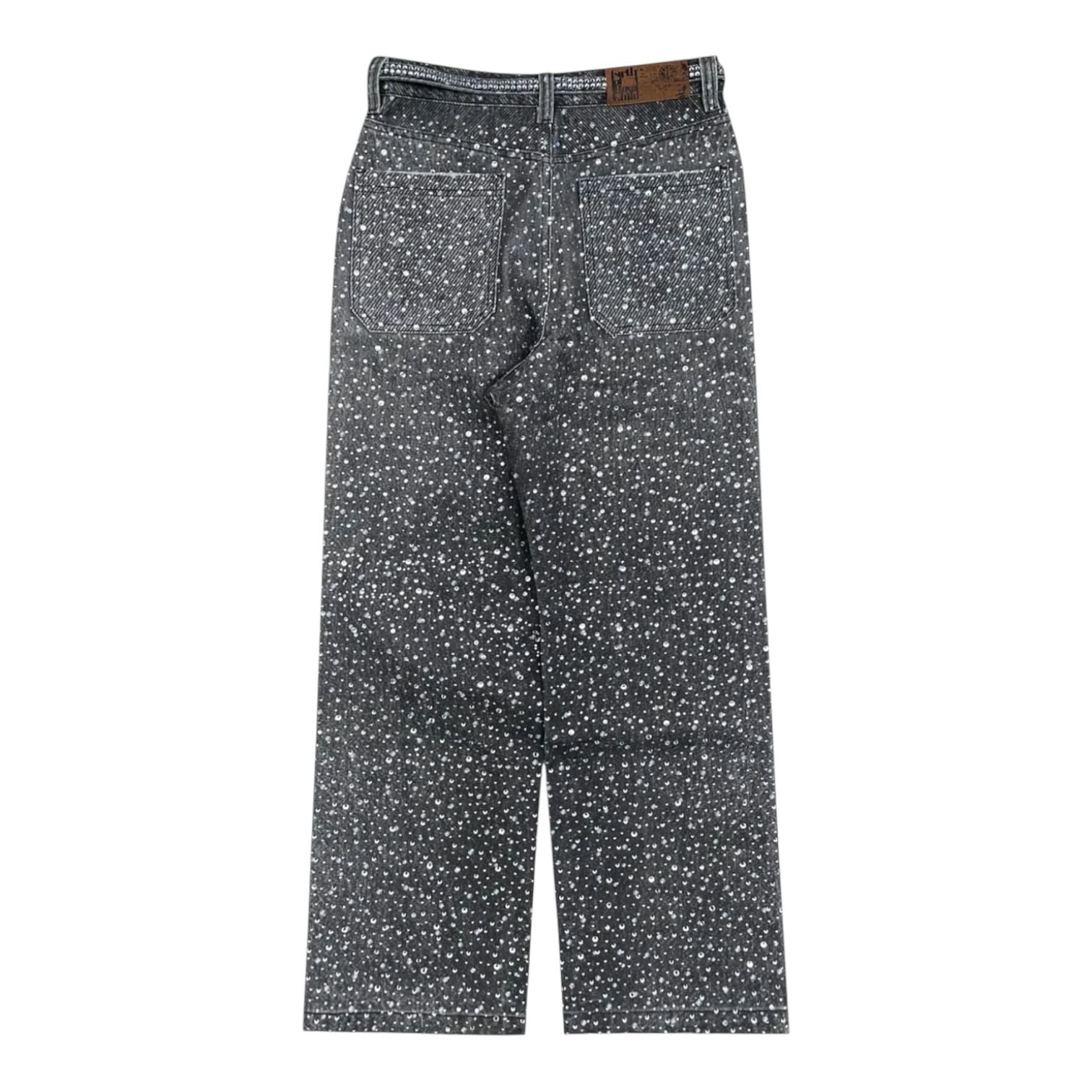 Birth Of Royal Child Diamond Denim Jeans Black