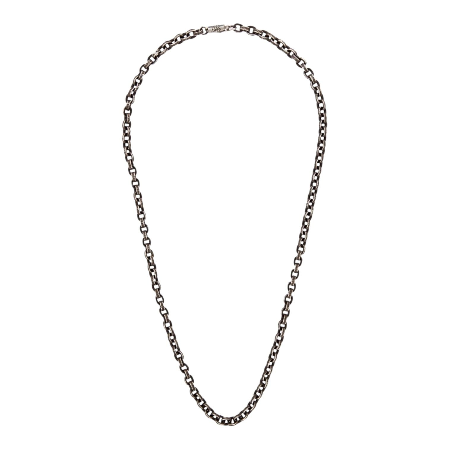 Chrome Hearts Paper Chain Silver Necklace - 24 Inches