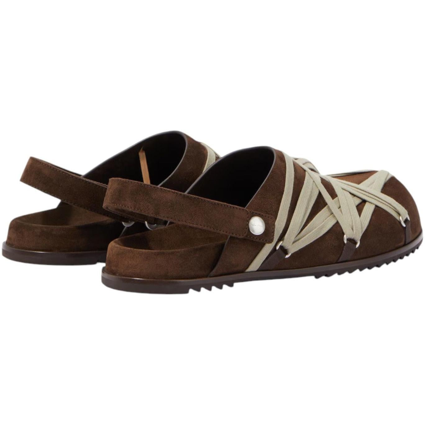 Rick Owens Megalace Mule Slippers Brown