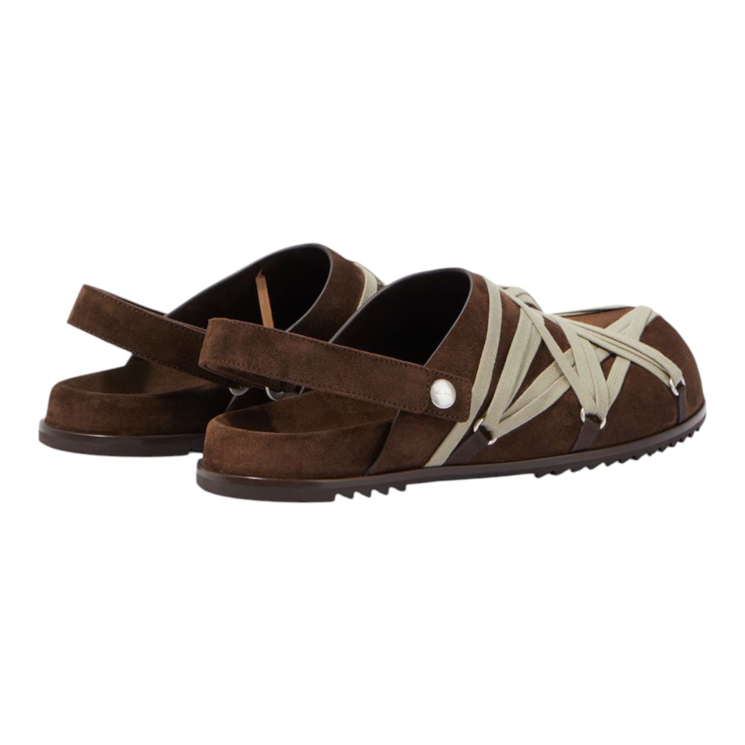Rick Owens Megalace Mule Slippers Brown