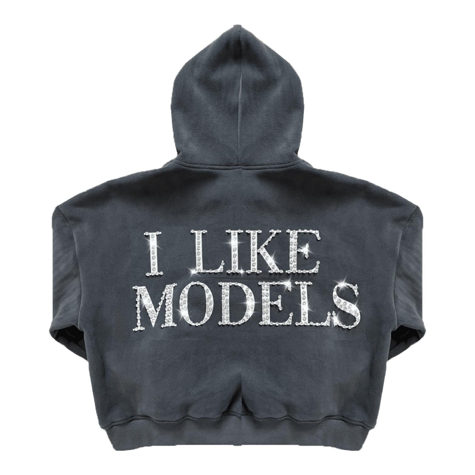 77 Studios Rhinestone Models Hoodie