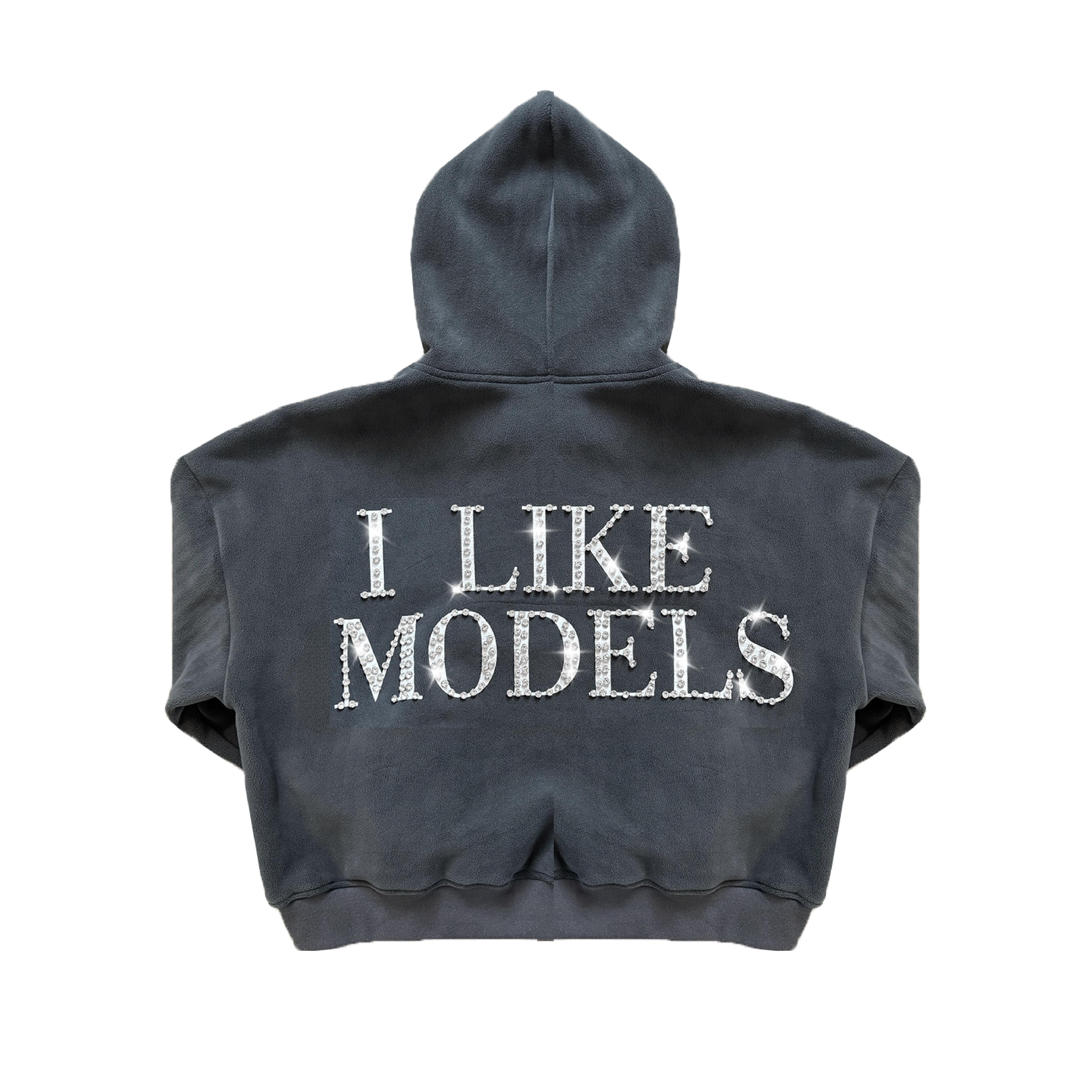 77 Studios Rhinestone Models Hoodie