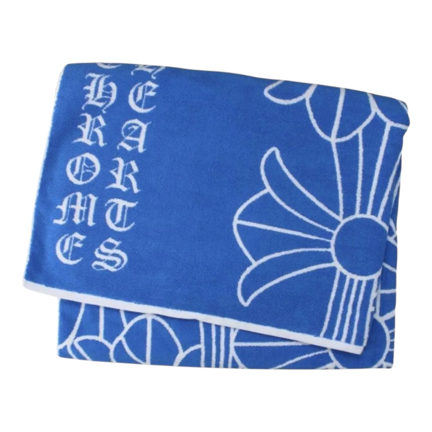 Chrome Hearts Cemetery Cross Beach Towel Blue/White