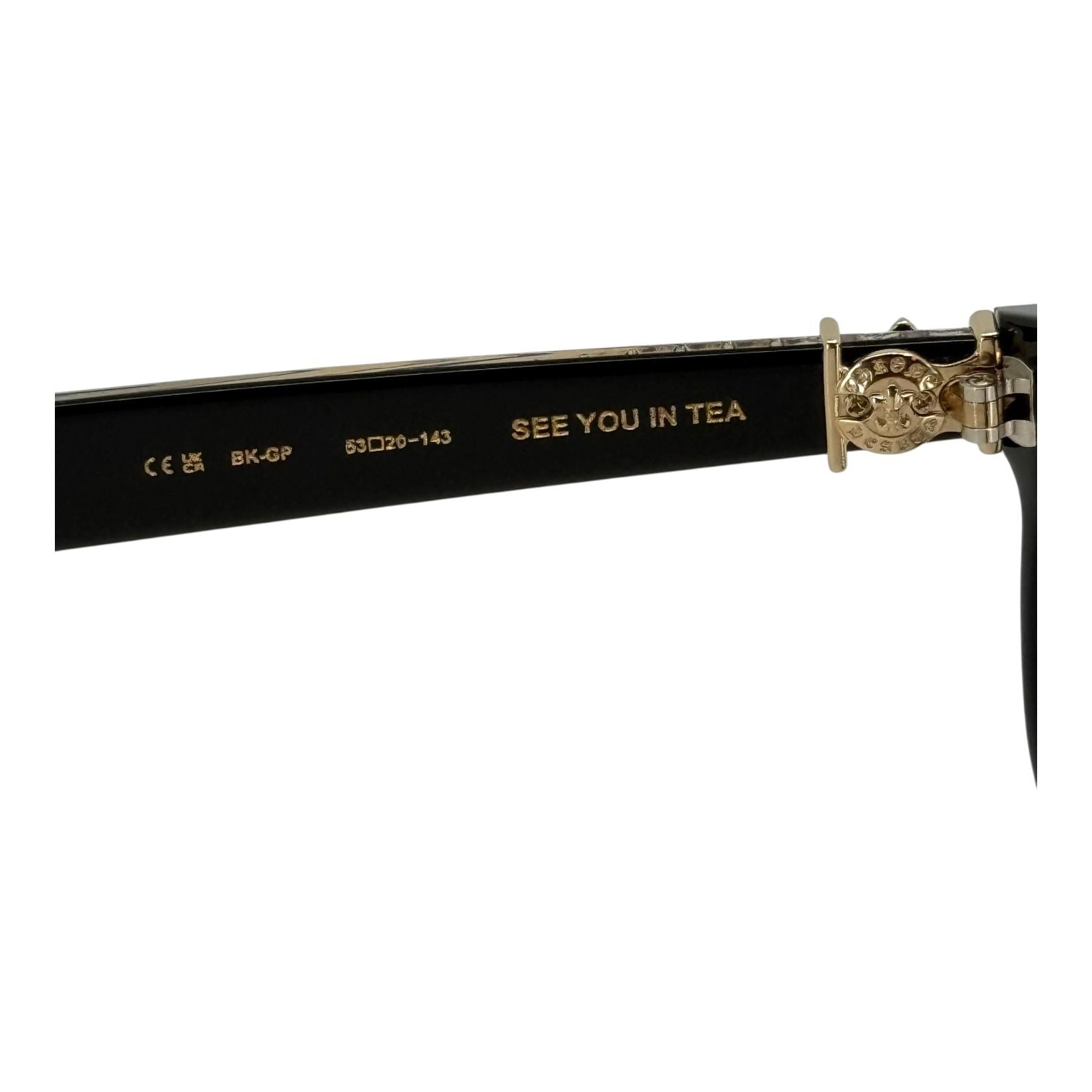 Chrome Hearts See You In Tea Black/18k Gold Plated Glasses