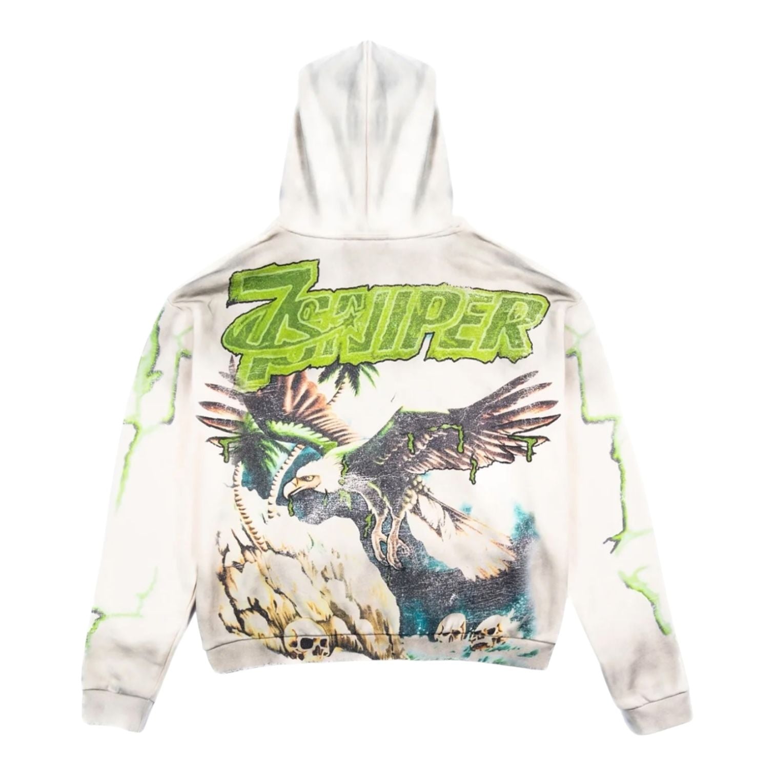 Triple Sevens x Sniper Gang Vulture Zip Up Jacket Cream