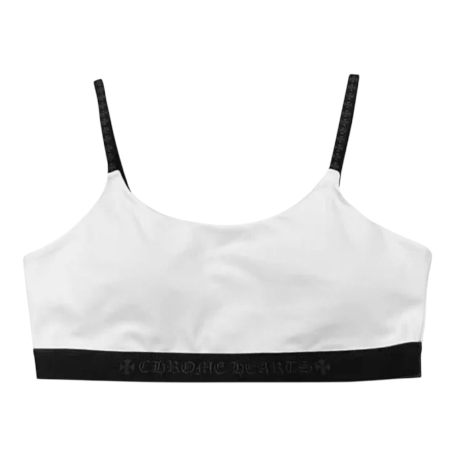 Chrome Hearts CH Logo Yoga Wear Sports Bra White Black