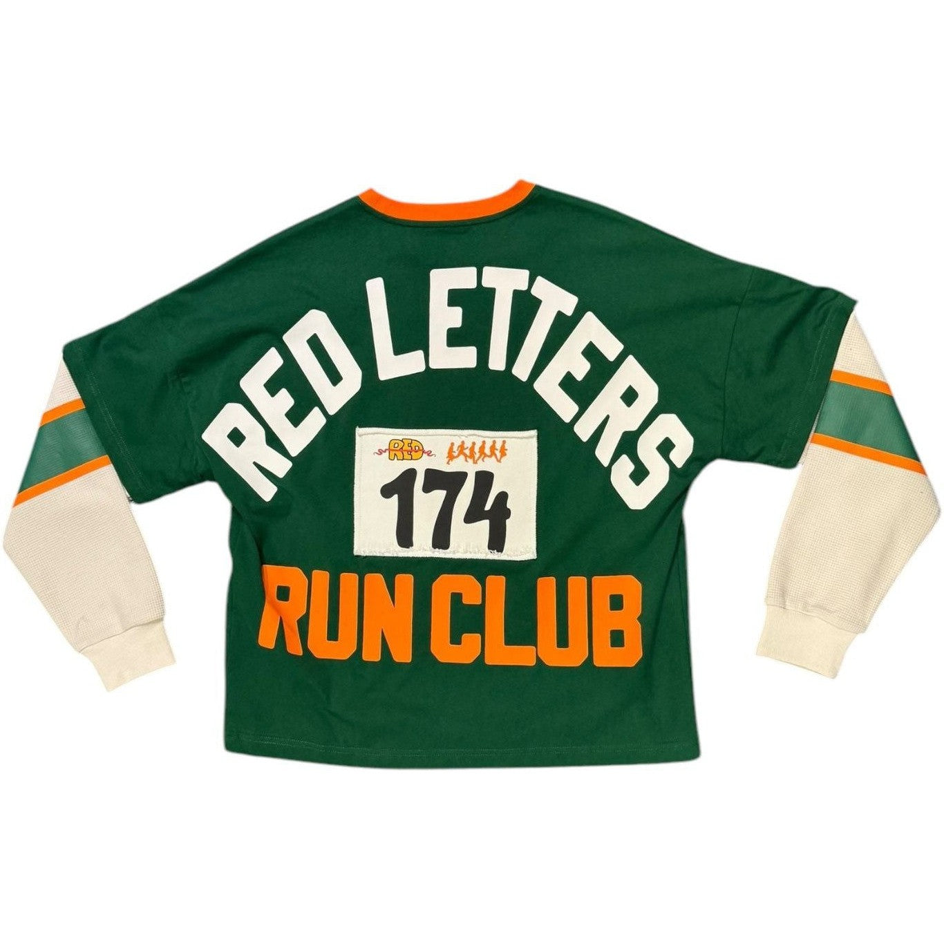 Red Letters Run Club Thermal Layer T-Shirt UM Green Orange