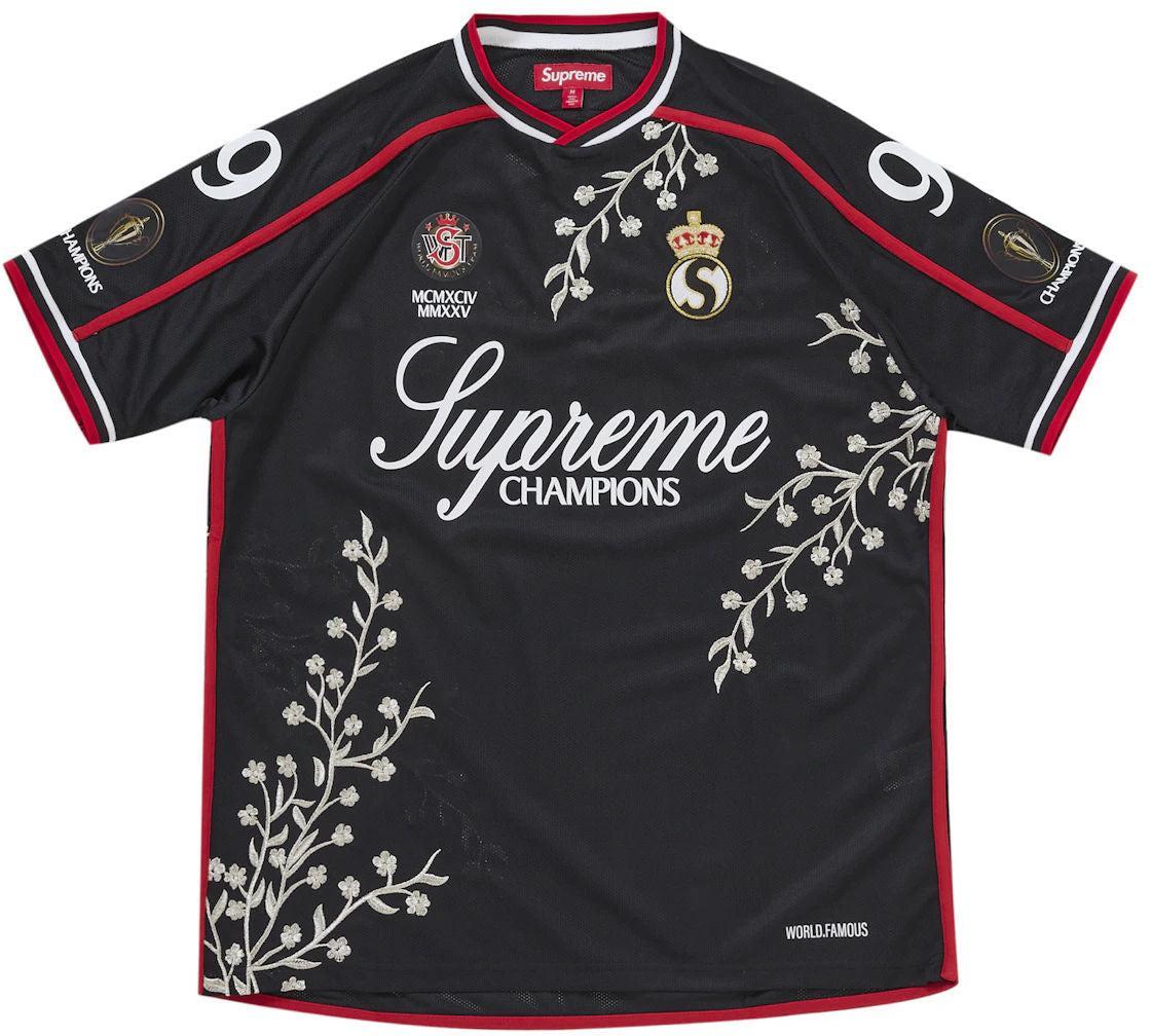 Supreme Floral Soccer Jersey Black