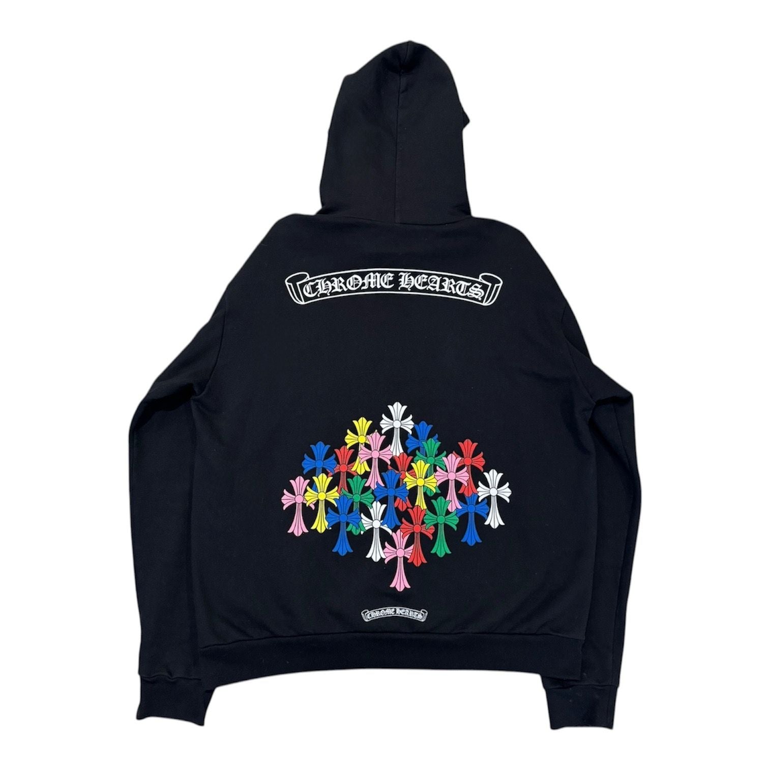 Chrome Hearts Multi Color Cross Hoodie Black - Like New