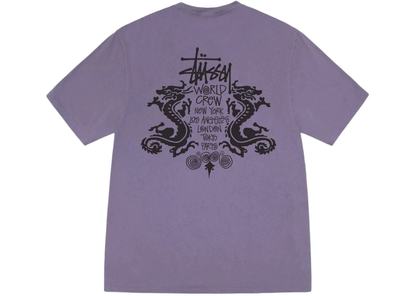 Stussy Double Dragon Pigment Dyed Tee Grape