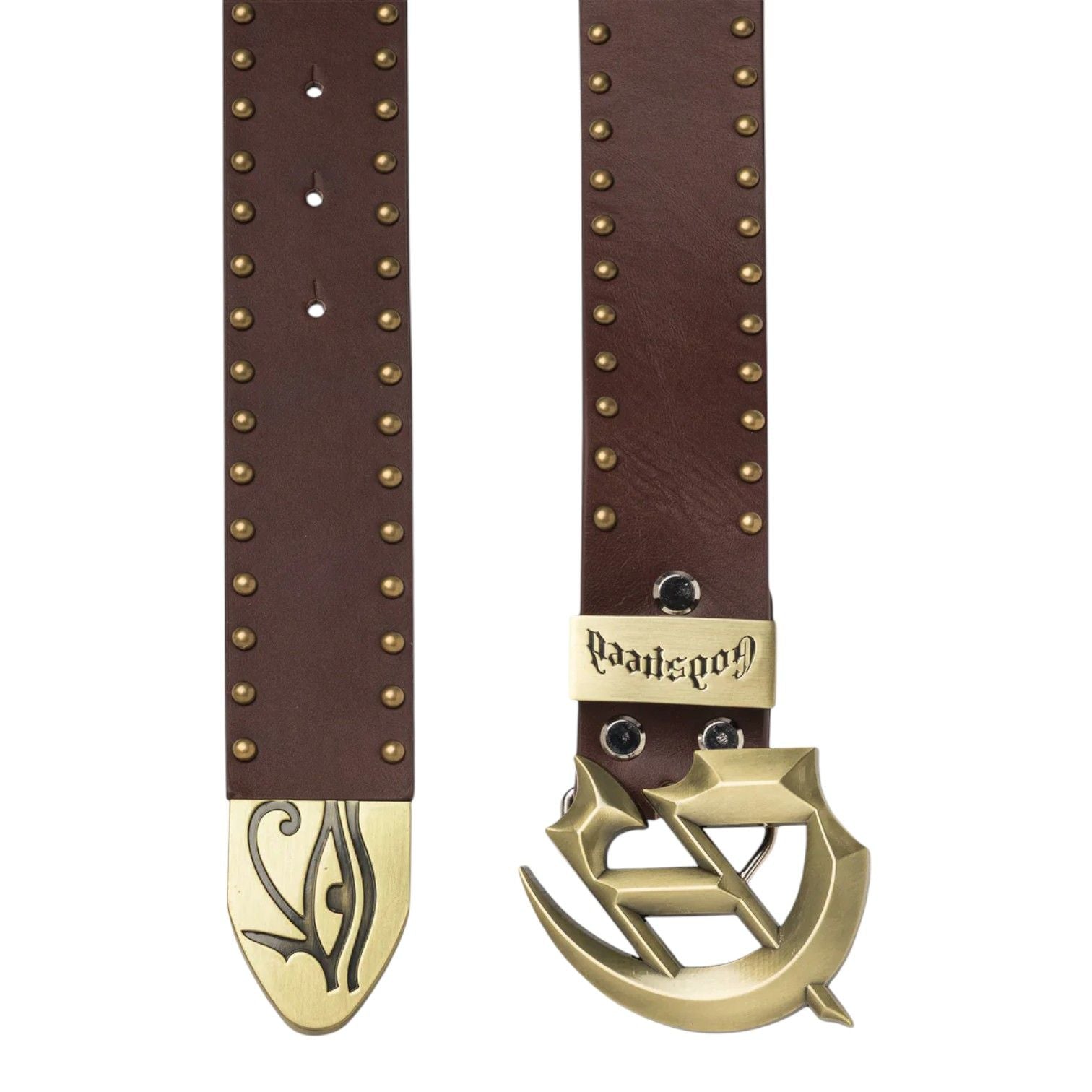 Godspeed Forged GS Studded Belt Brown
