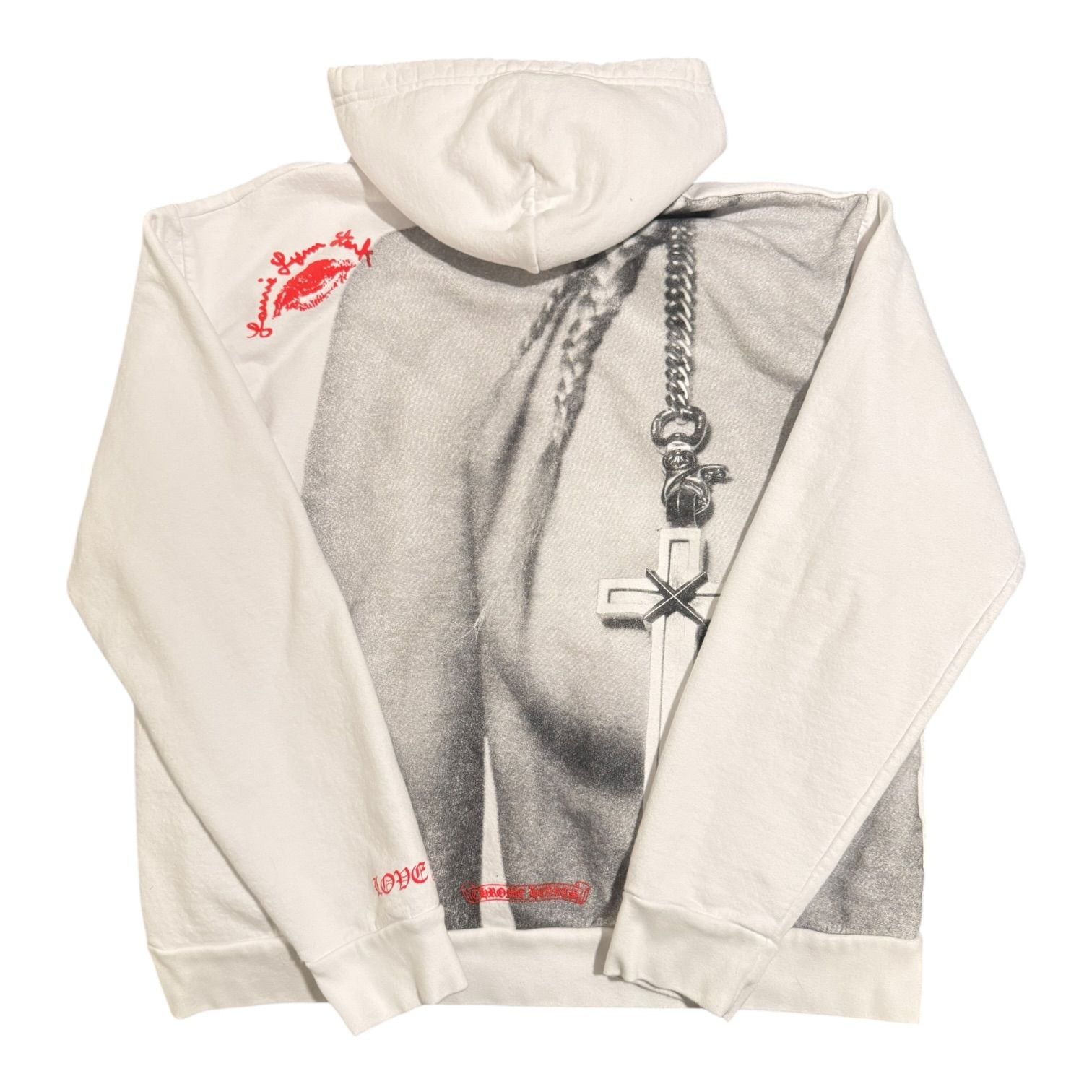 Chrome Hearts Laurie Lynn Stark "Love You" Portrait Red Letter Hoodie - Like New