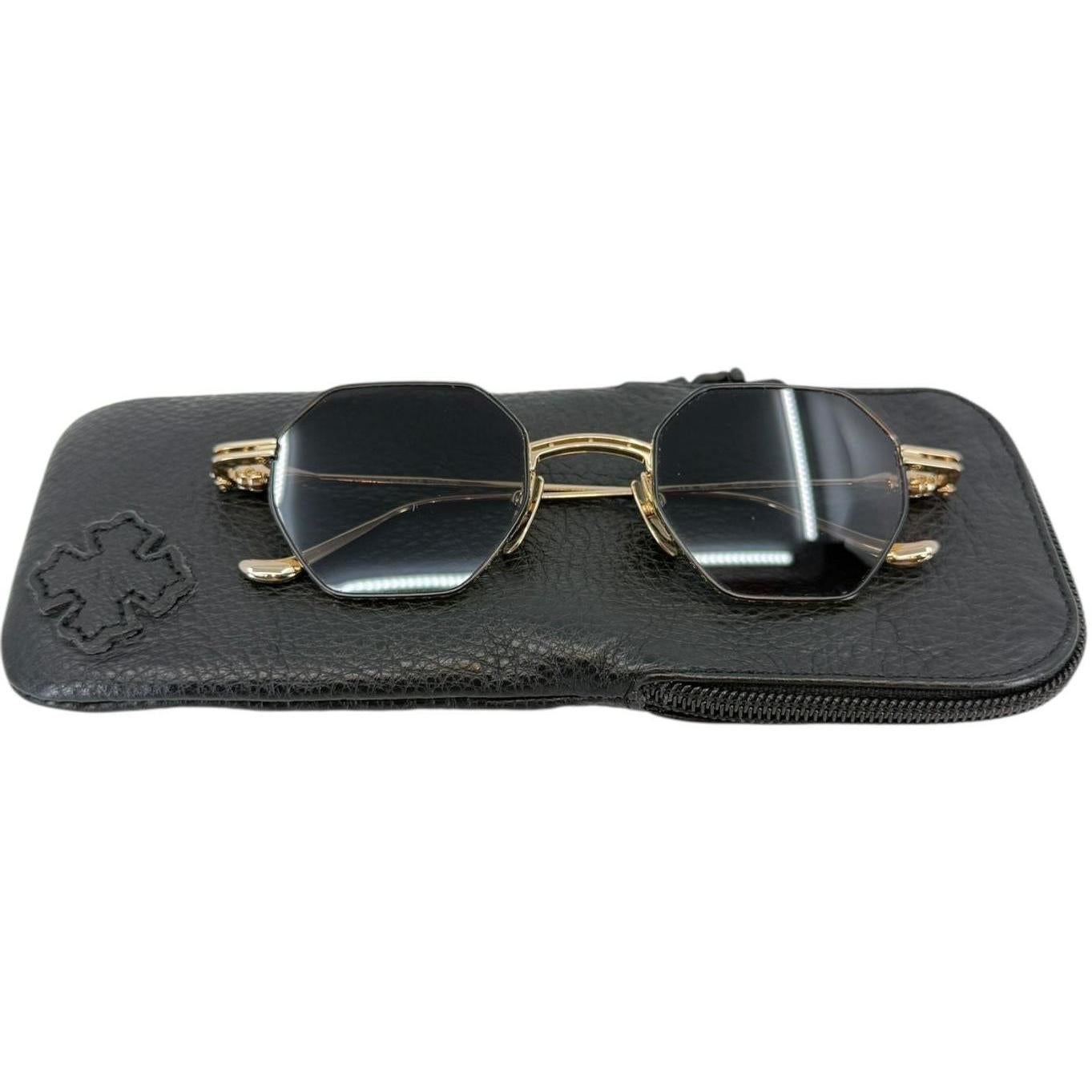 Chrome Hearts Evaculation Gold Sunglasses