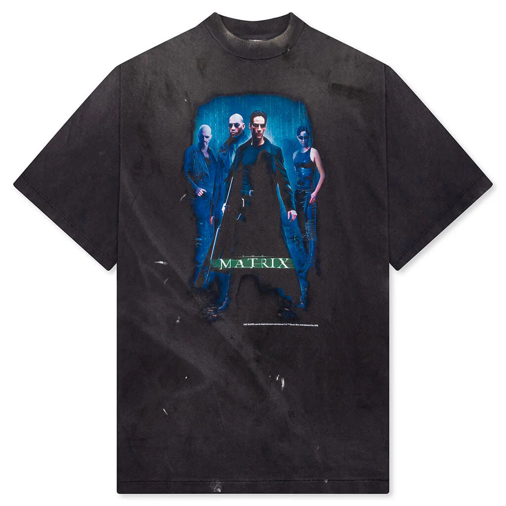 Saint Michael Saint M6 x The Matrix Green Logo T-Shirt  Black