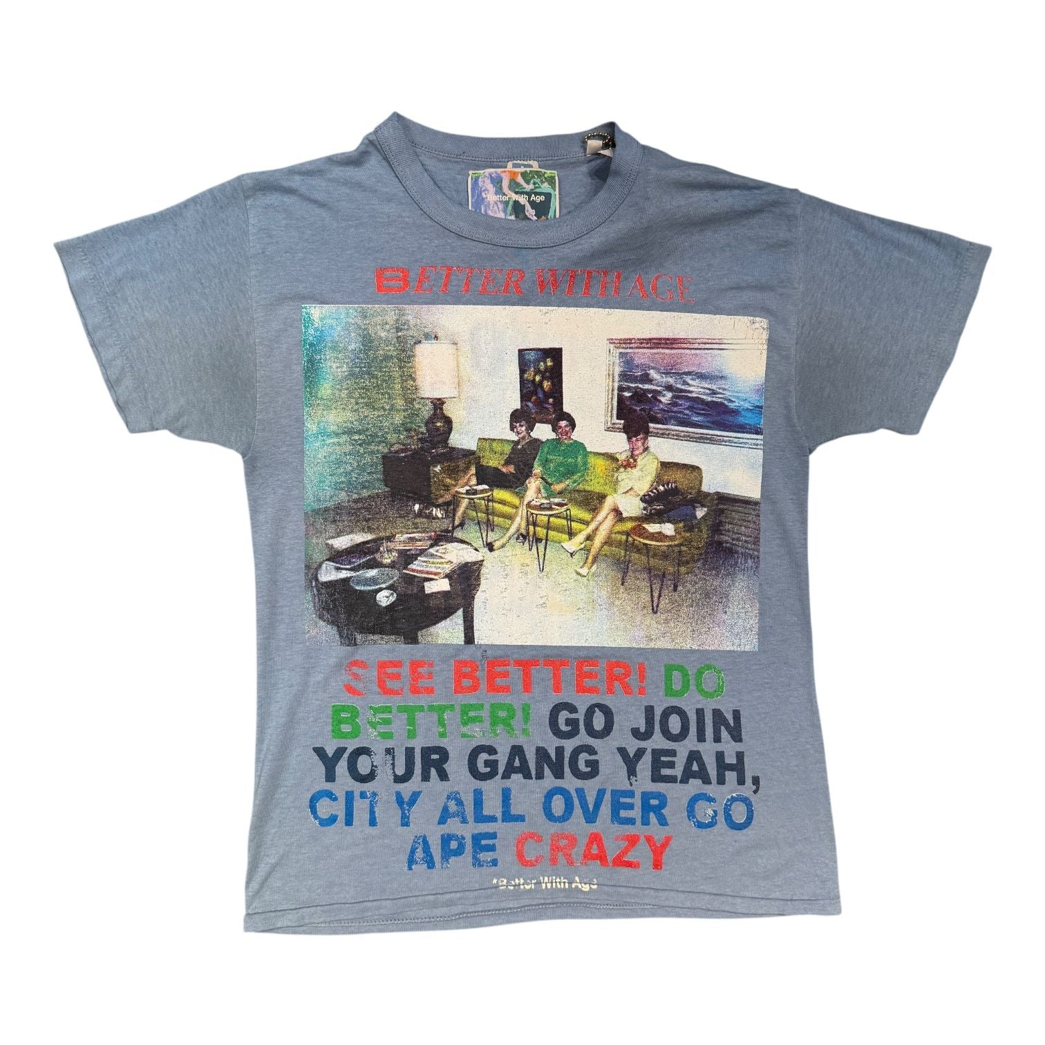 Better With Age Gibberish T-Shirt Blue