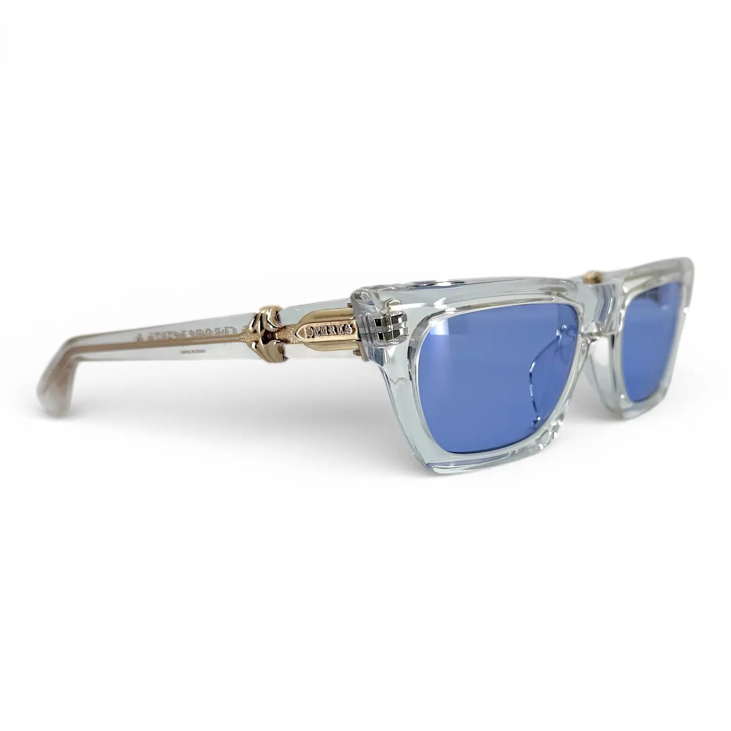 Chrome Hearts Clitterally Sunglasses Transparent Gold