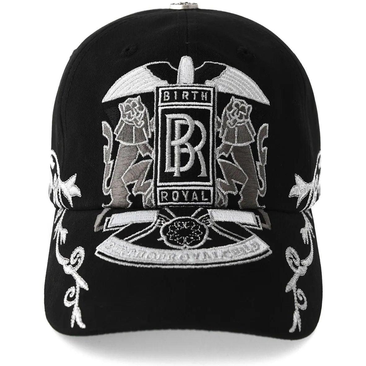 Birth of a Royal Child Double Lion Embroidered Hat Black