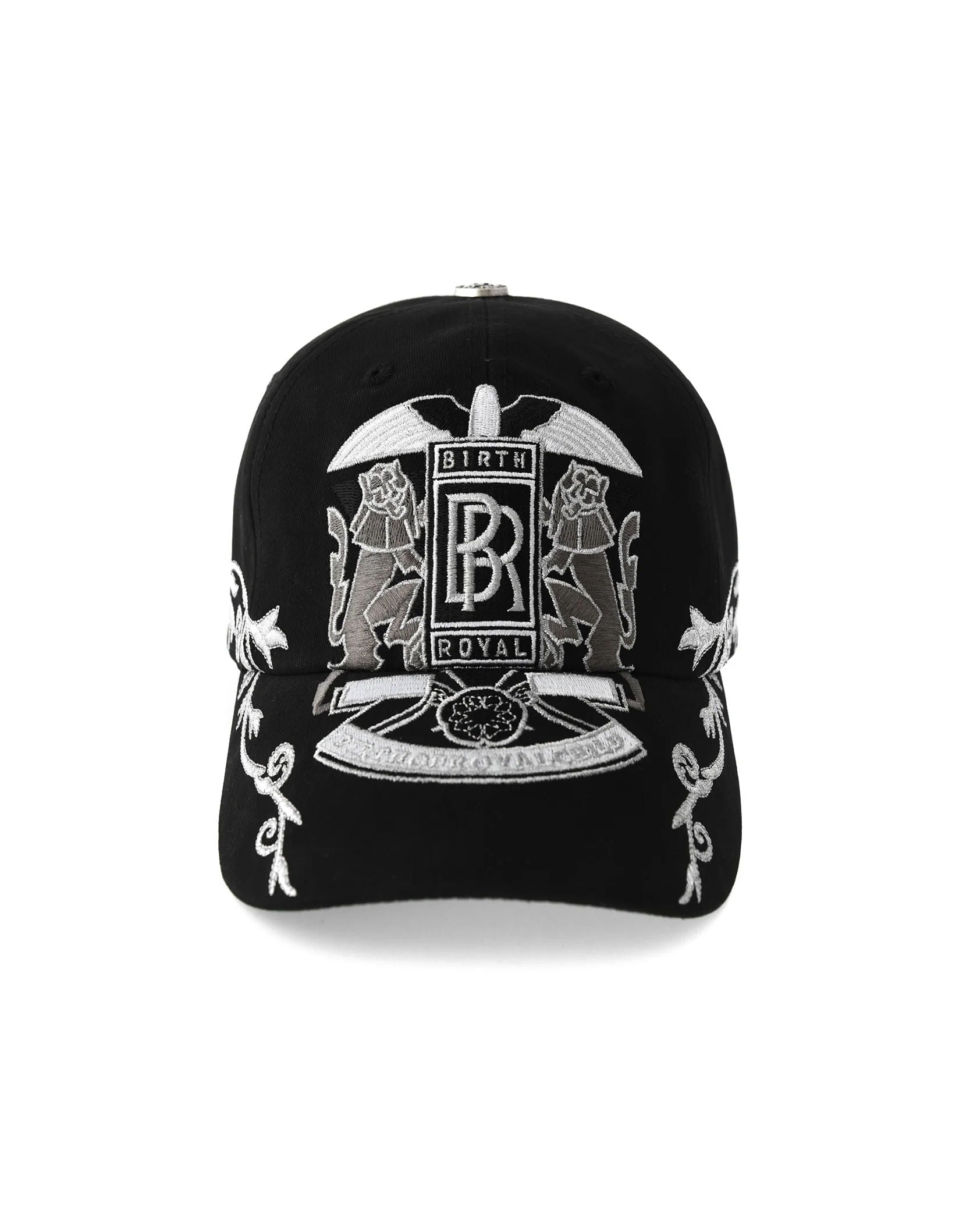 Birth of a Royal Child Double Lion Embroidered Hat Black