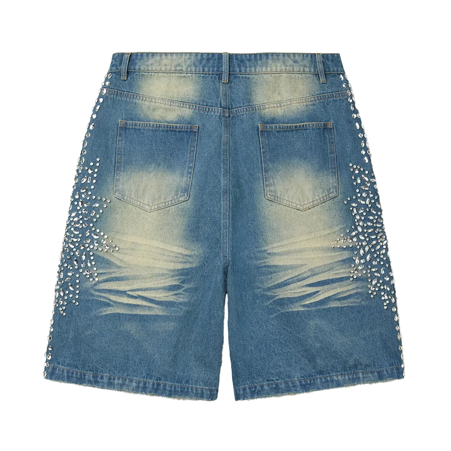 Vale Forever Sirens Crystal Jean Shorts Blue