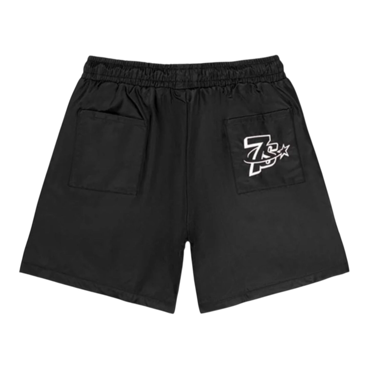 Triple Sevens Nylon Button Up Shorts Black